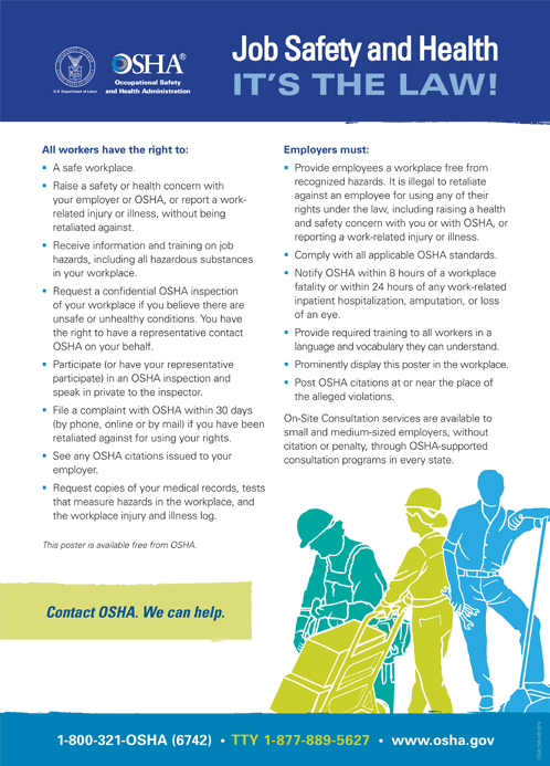 Mandatory OSHA Posters and Signs - Safety Blog | Safesite