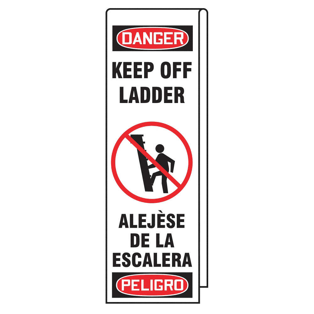 etiqueta de peligro para la escalera de grainger