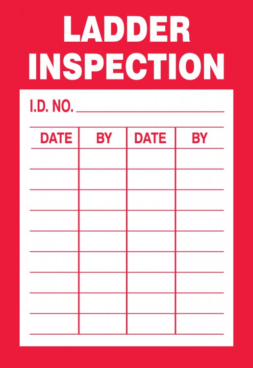 etiqueta de inspección de la escalera